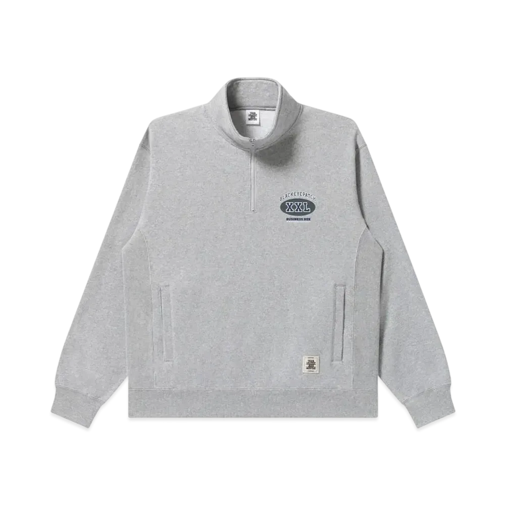 BlackEyePatch Business Size Half Zip Sweat Heather "Gray"