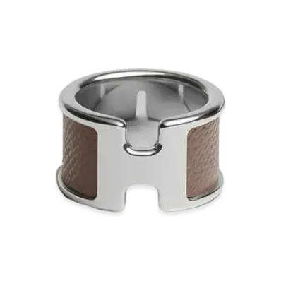 Hermes Olympe Ring Large Model "Etoupe/Palladium"