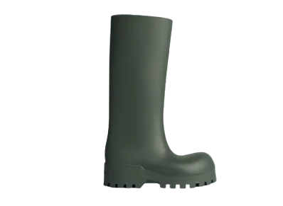 BALENCIAGA Women's Bulldozer Rainboot "Dark Green"