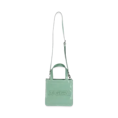 X-Girl Faux Leather 2Way Mini Tote Bag X-Girl "Ltgreen"
