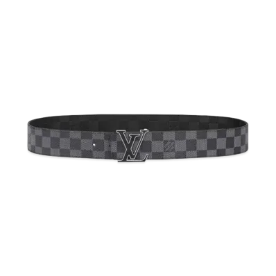 Louis Vuitton LV Initials 40mm Reversible Belt Damier Infini and Damier Graphite "Noir"