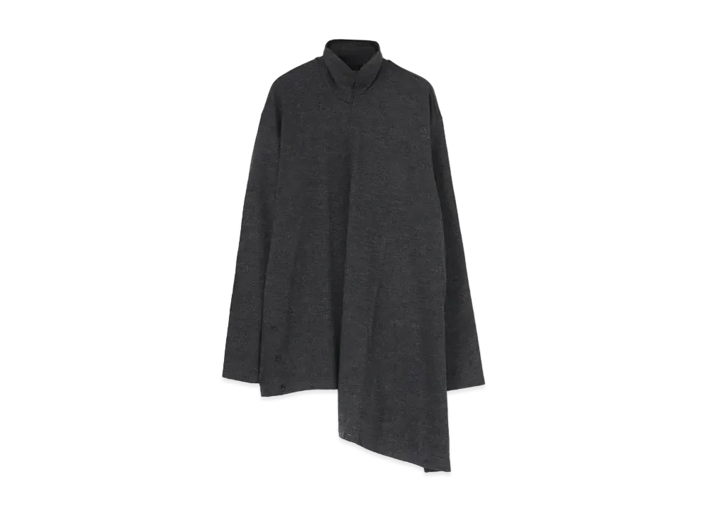 Yohji Yamamoto Pour Homme REGULATION 48/2 MIDDLE WASHABLE DIAGONAL JOINT TURTLE "Charcoal"