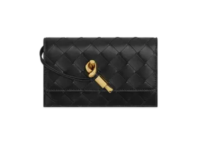Bottega Veneta Andiamo Zippered Card Case "Black"
