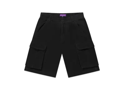 BlackEyePatch OG Label Washed Cargo Baggy Shorts "Black"