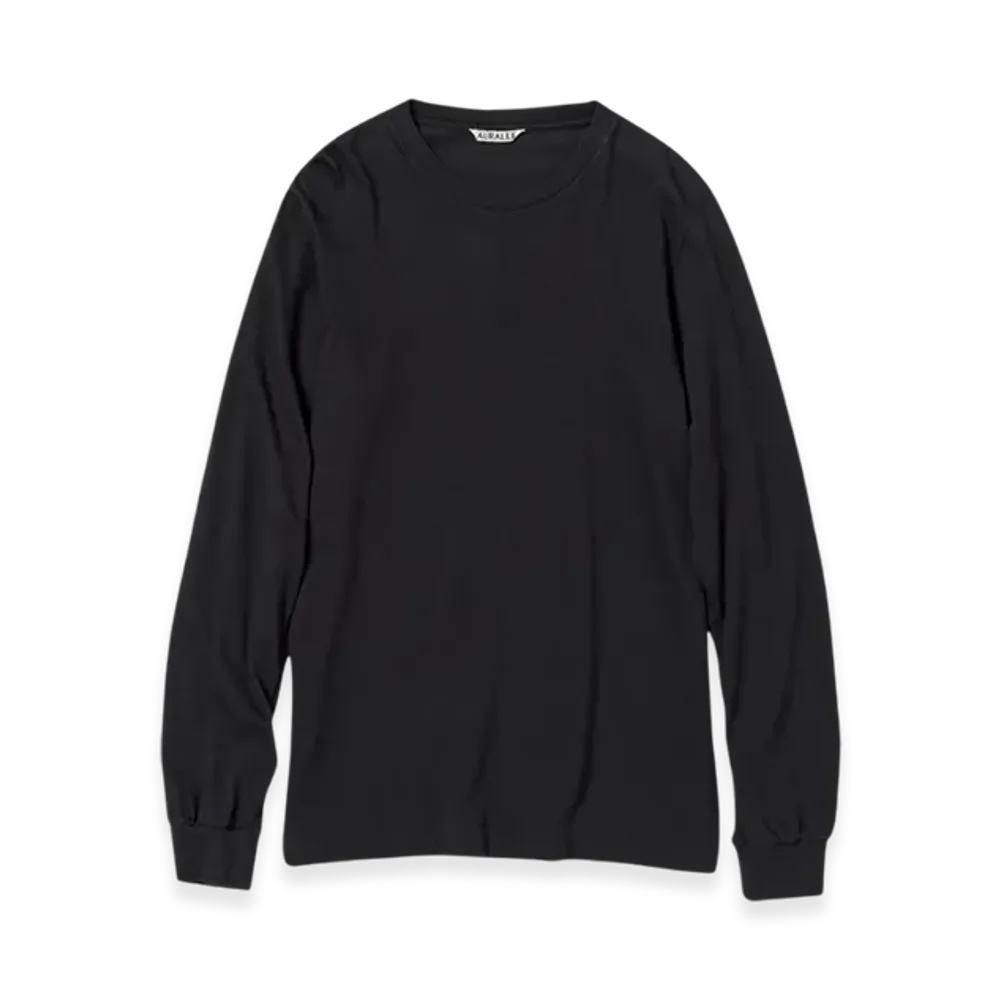 AURALEE Seamless L/S T-Shirt "Black"