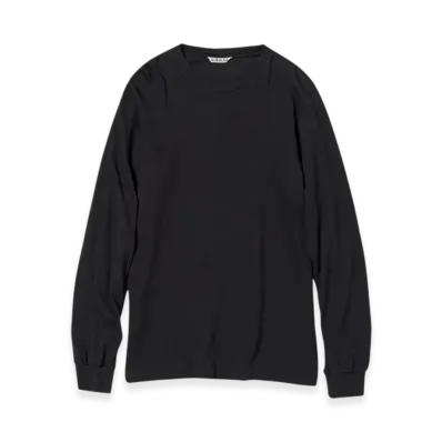 AURALEE Seamless L/S T-Shirt "Black"