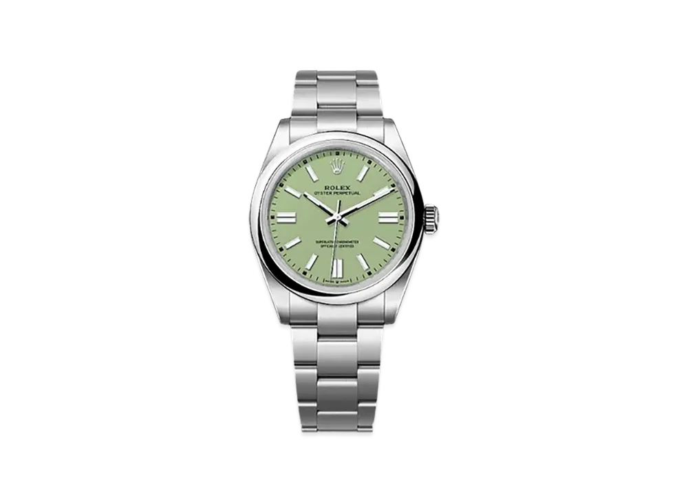ROLEX Oyster Perpetual 41mm Oystersteel 134300 "Pistachio"