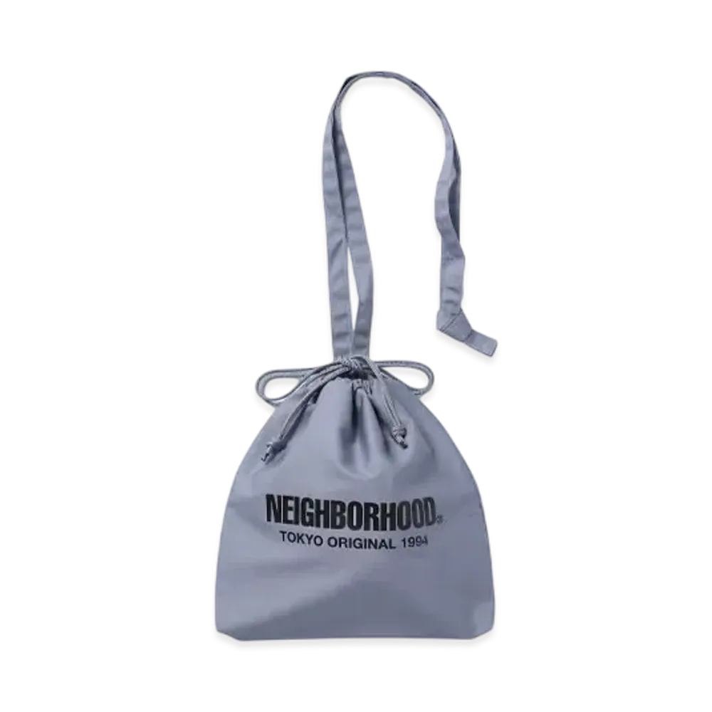 NEIGHBORHOOD Logo Drawstring Shoulder Bag "Gray"
