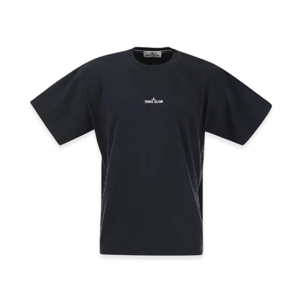 Stone Island 2RC89 'Scratched Paint One' Print Short Sleeve T-Shirt - 24SS "Navy Blue"
