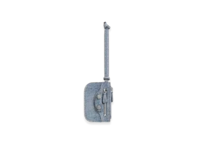 BALENCIAGA Le Cagole Coin Purse In Denim With Rhinestones "Blue"