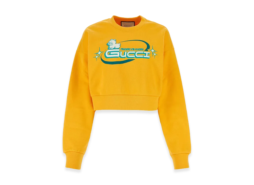 GUCCI Women's Cotton Sweatshirt "Yellow"
