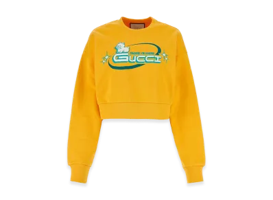 GUCCI Women's Cotton Sweatshirt "Yellow"