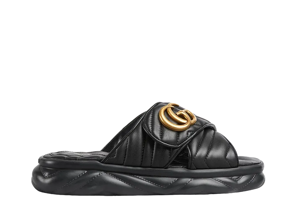 GUCCI Women's Double G Slide Sandal "Black"