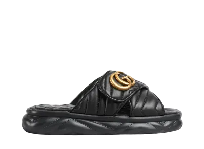GUCCI Women's Double G Slide Sandal "Black"