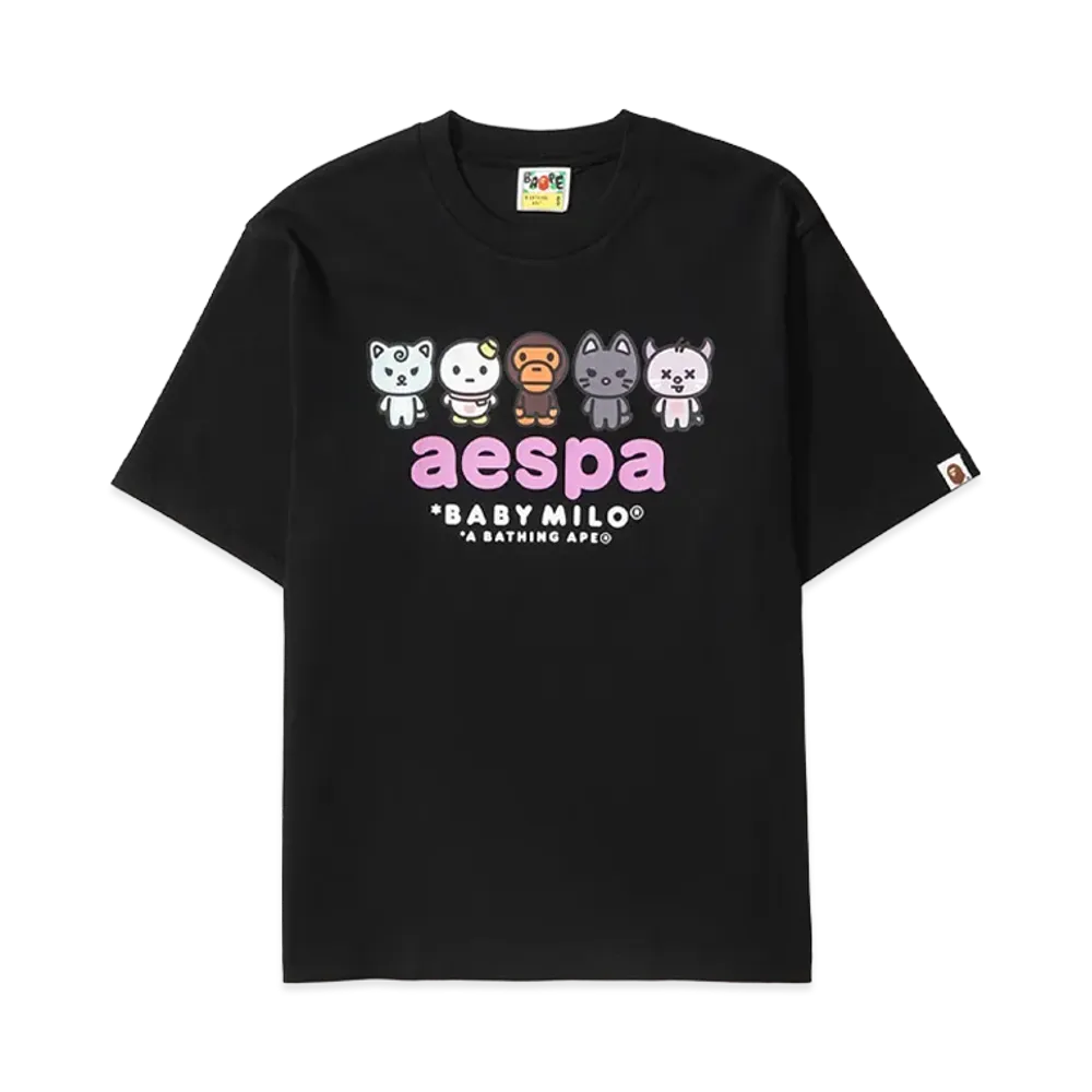 A BATHING APE x aespa Baby Milo Lemonade Relaxed Fit Tee 