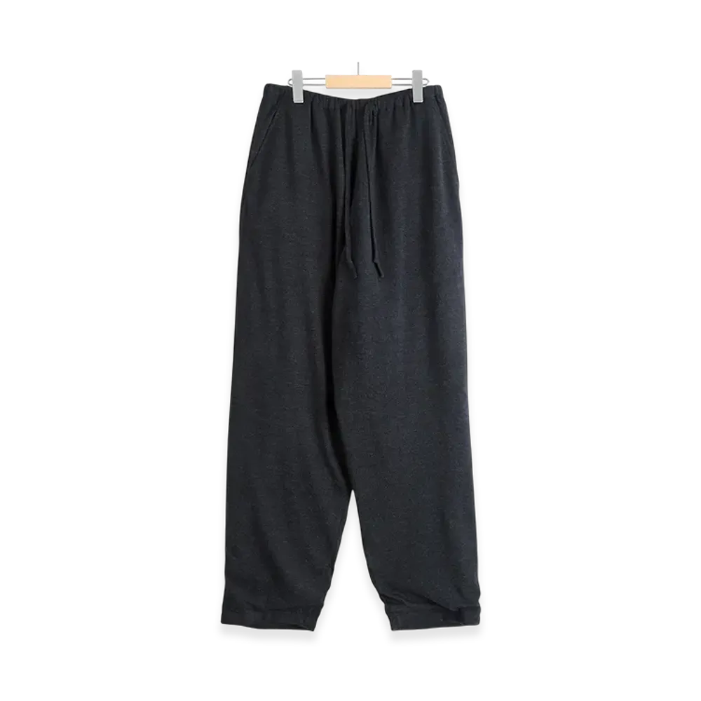 COMOLI Wool Knit Tapered Pants "Charcoal"