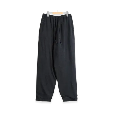 COMOLI Wool Knit Tapered Pants "Charcoal"