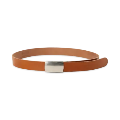 BEAMS Leather Square Buckle Belt "Brown"