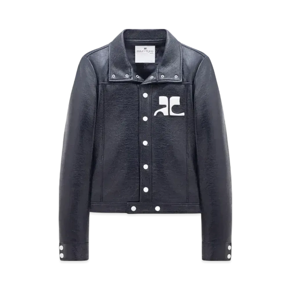 Courreges Men's Reedition Vinyl Jacket "Navy"