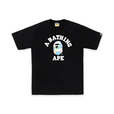 A BATHING APE New Multi College Tee "Black"