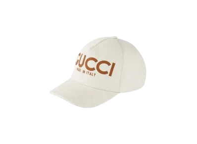 GUCCI Baseball Hat With Gucci Print "Beige"