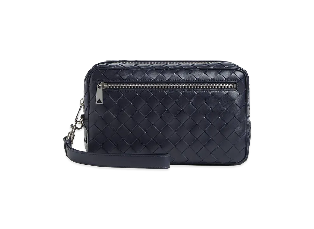 Bottega Veneta Intrecciato Wristlet Pouch "Nocturnal"
