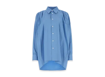 Bottega Veneta Women's Cotton Blend Oversize Shirt "Light Blue"