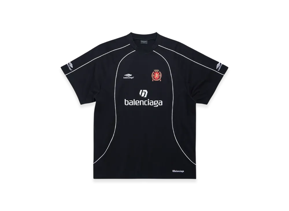BALENCIAGA Soccer Series Paris Soccer Oversized T-Shirt "Black"