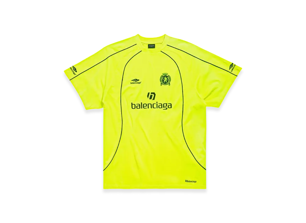 BALENCIAGA Soccer Series Paris Soccer Oversized T-Shirt "Fluo Yellow"