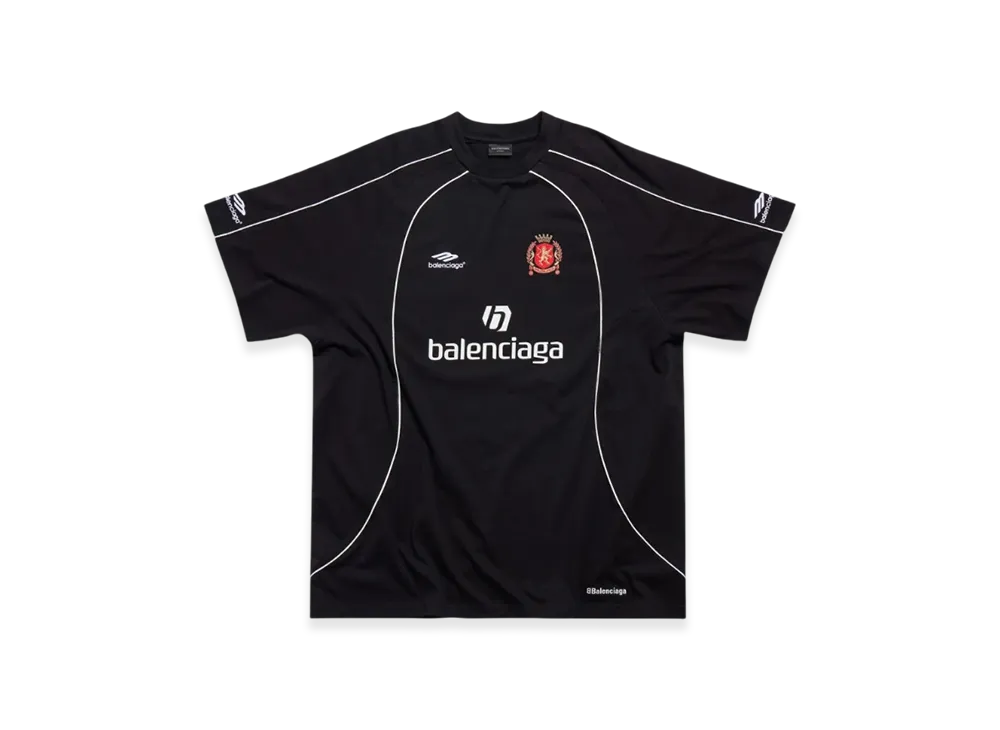 BALENCIAGA Soccer Series Barcelona Soccer Oversized T-Shirt "Black"