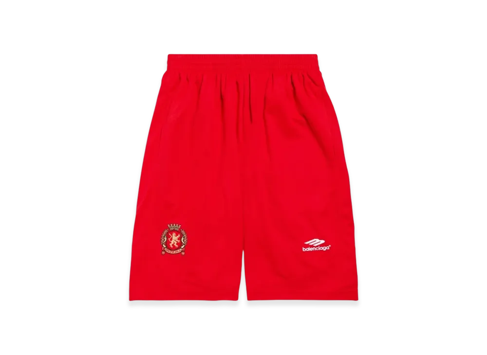 BALENCIAGA Soccer Series Soccer Baggy Shorts "Red"