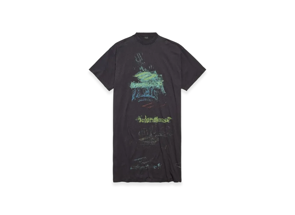 BALENCIAGA Diy Imprint T-Shirt Dress "Black"