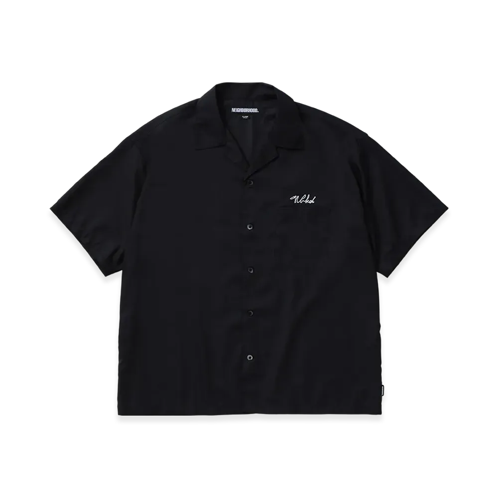 NEIGHBORHOOD Solid-Color Hawaiian Shirt SS "Black"