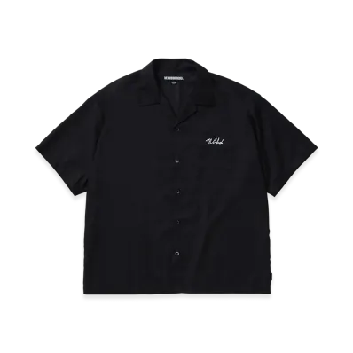 NEIGHBORHOOD Solid-Color Hawaiian Shirt SS "Black"