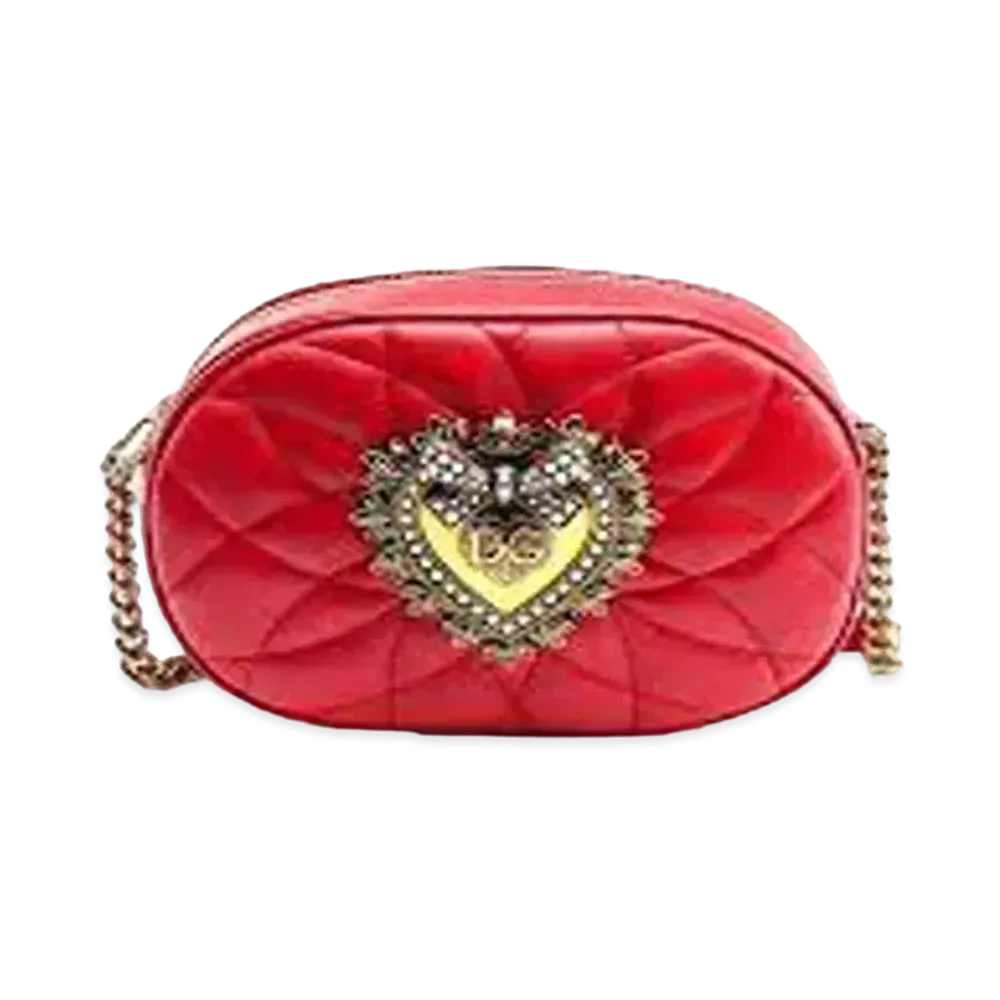 Dolce&Gabbana Devotion Camera Bag Matrasse Nappa Leather "Red"