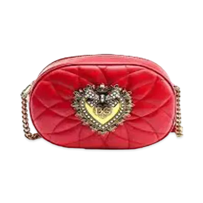 Dolce&Gabbana Devotion Camera Bag Matrasse Nappa Leather "Red"