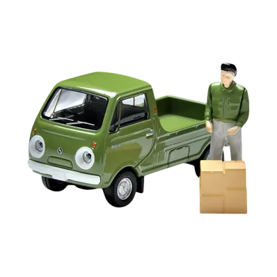 TOMYTEC "TOMICA LIMITED VINTAGE" 1/64 LV-185a Mazda Porter Cab One Side Open (Green)