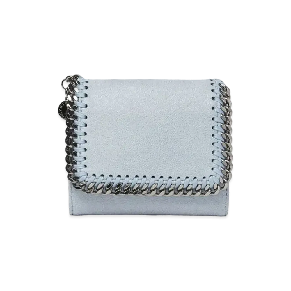 STELLA McCARTNEY Farabela Small Flap Wallet "Dusty Blue"