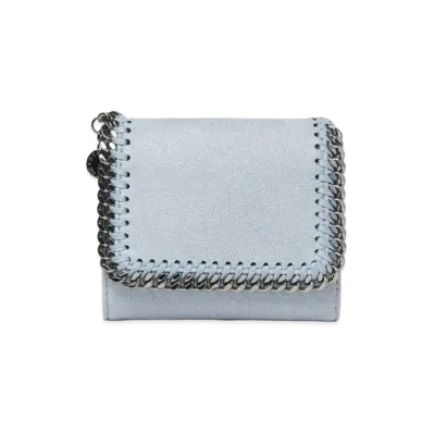 STELLA McCARTNEY Farabela Small Flap Wallet "Dusty Blue"