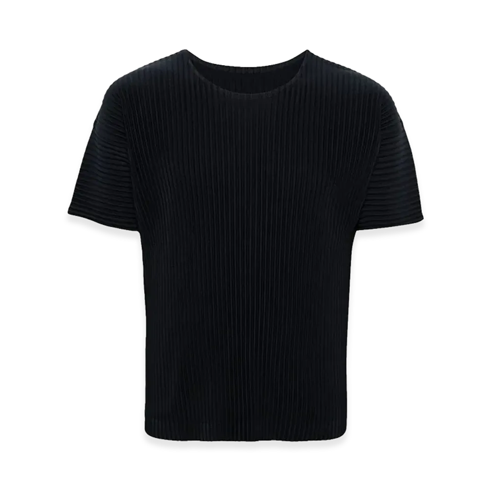 HOMME PLISSE ISSEY MIYAKE Pleated T-Shirt "Dark Blue"