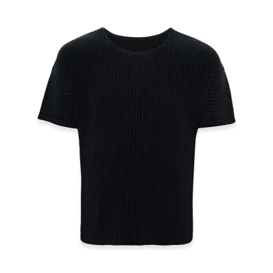 HOMME PLISSE ISSEY MIYAKE Pleated T-Shirt "Dark Blue"