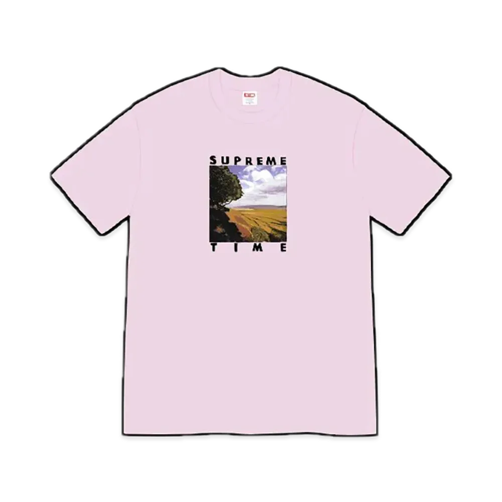 シュプリーム タイム Tシャツ "ライト パープル"