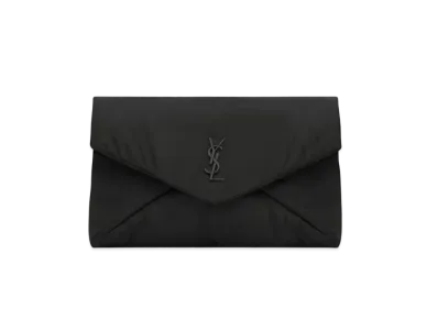 Saint Laurent Cassandre Large Envelope Pouch in Nylon "Black"