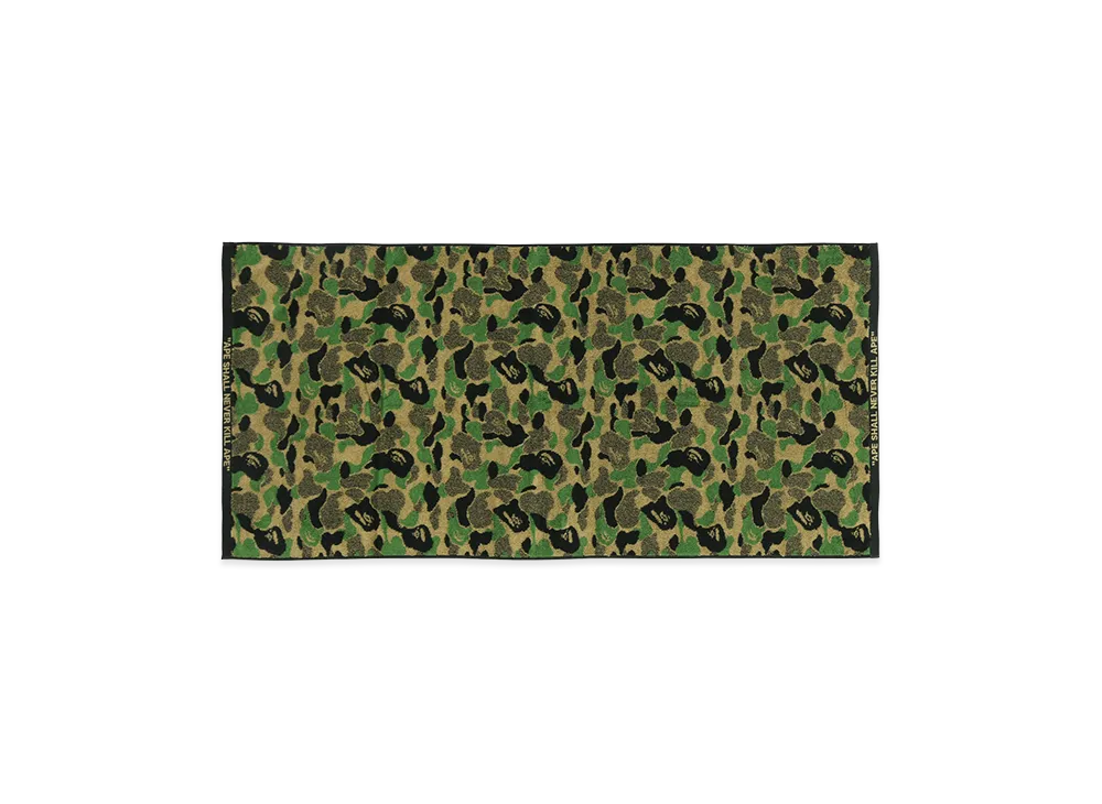 A BATHING APE ABC Camo Bath Towel "Green"