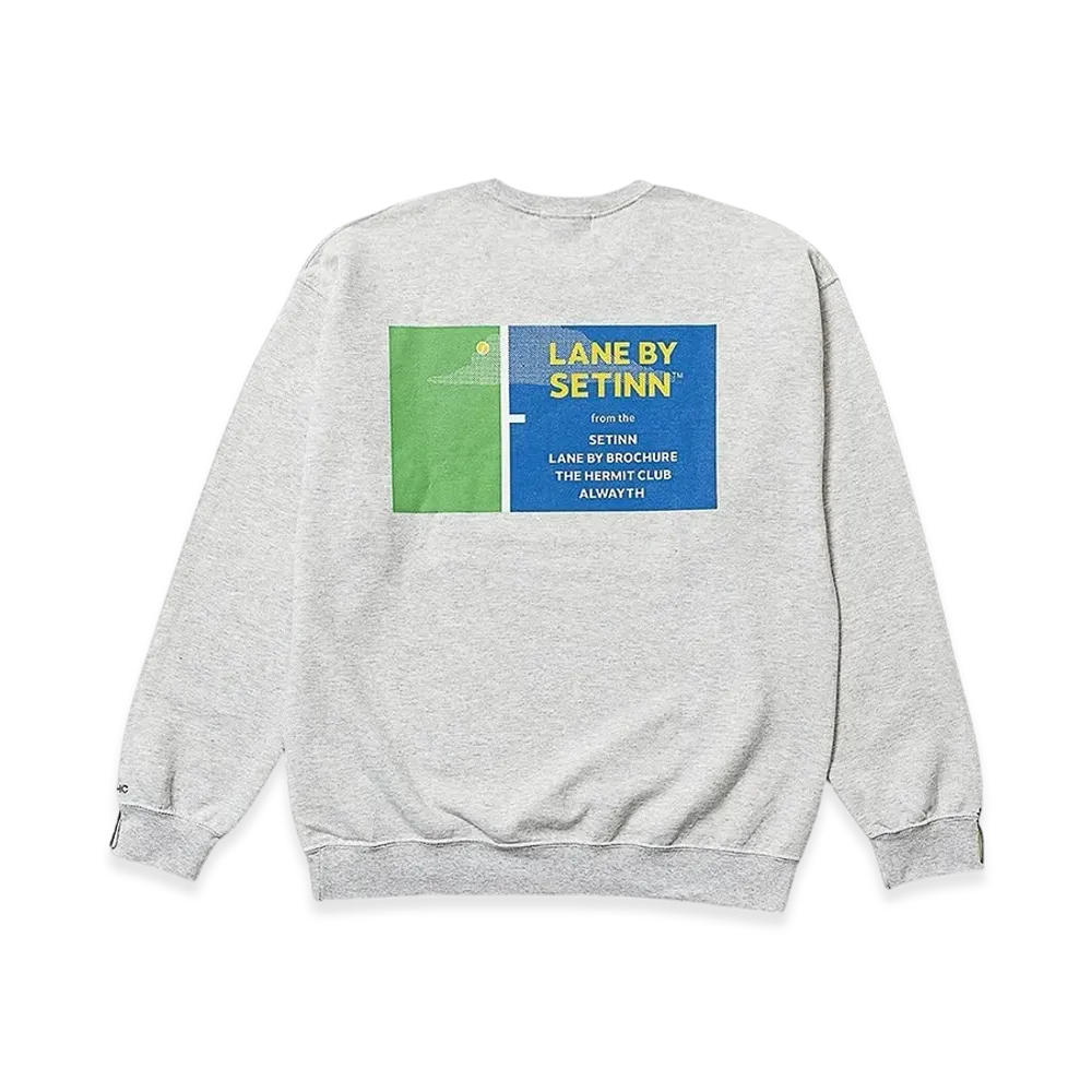 Setinn x LANE BY x The Hermit Club x ALWAYTH Court Sweat "Ash"