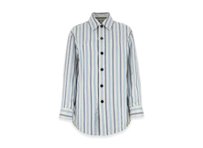 Bottega Veneta Women's Embroidered Silk Oversize Padded Shirt "Multicolor"