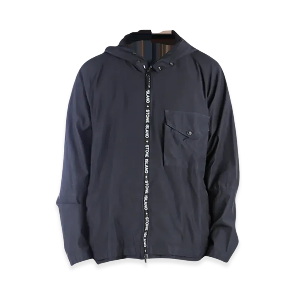 Stone Island 428E1 Cupro Nylon TC Gament Dyed Hooded Jacket - 22SS "Navy Blue"