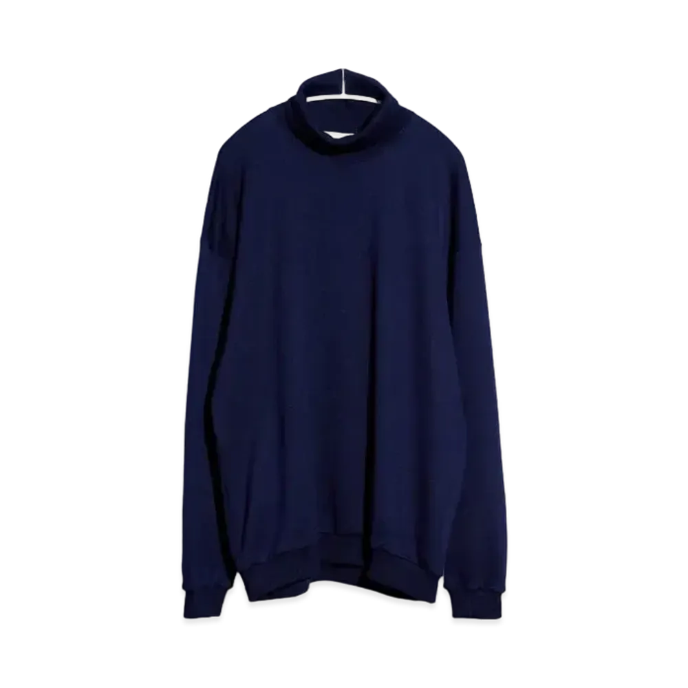 Everyone Cotton Turtleneck Sweatshirt "Navy"