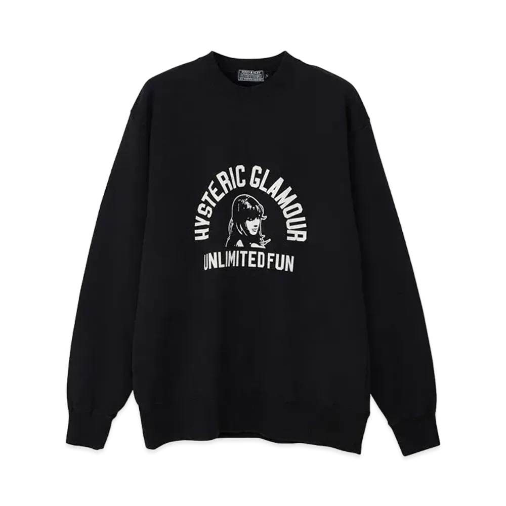 HYSTERIC GLAMOUR Unlimited Fun Sweatshirt "Black"