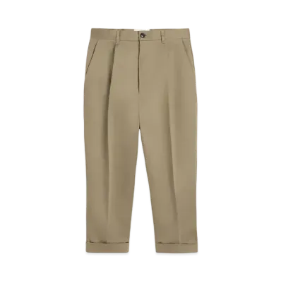 AMI PARIS Cotton Carrot Oversized Pants "Laurier"